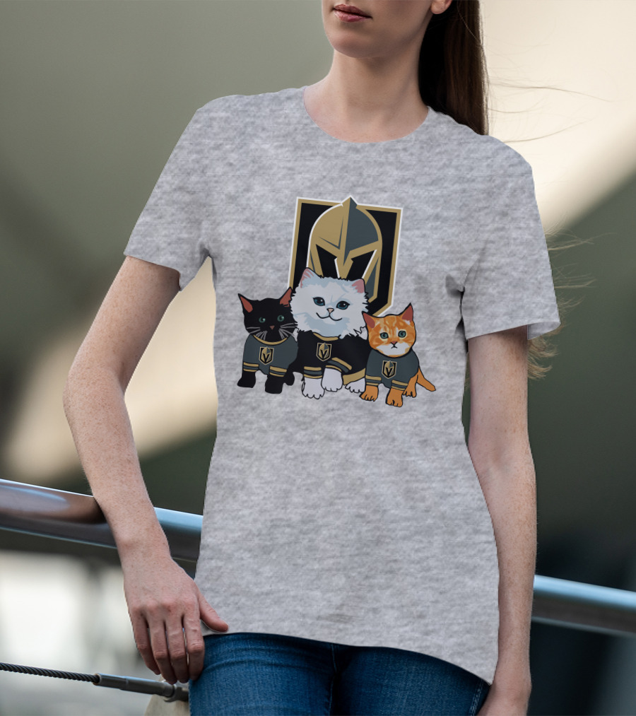 Vegas Golden Knights Cats Team T-Shirt