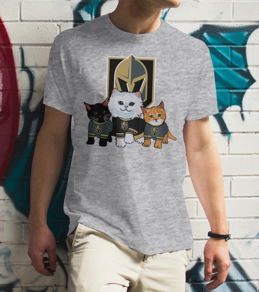 Vegas Golden Knights Cats Team T-Shirt