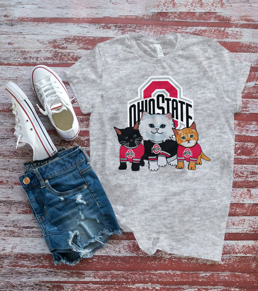 Ohio State Buckeyes Cats In Team Jerseys T-Shirt
