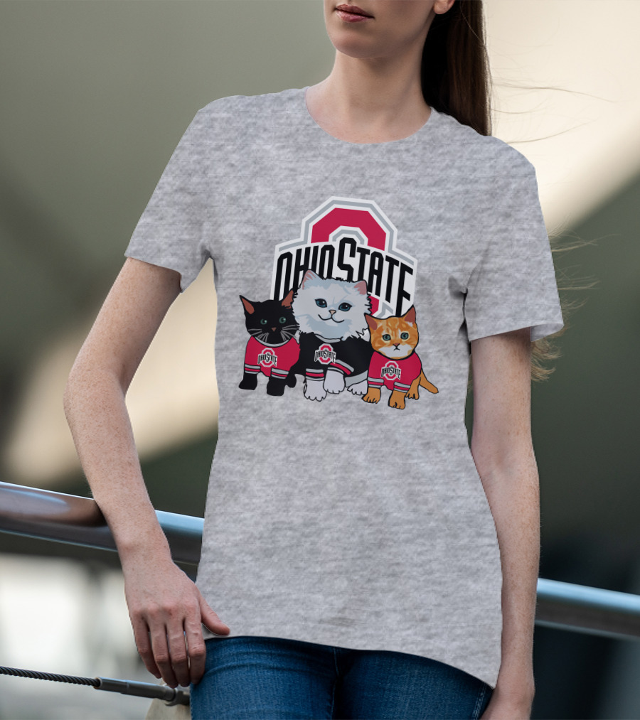 Ohio State Buckeyes Cats In Team Jerseys T-Shirt