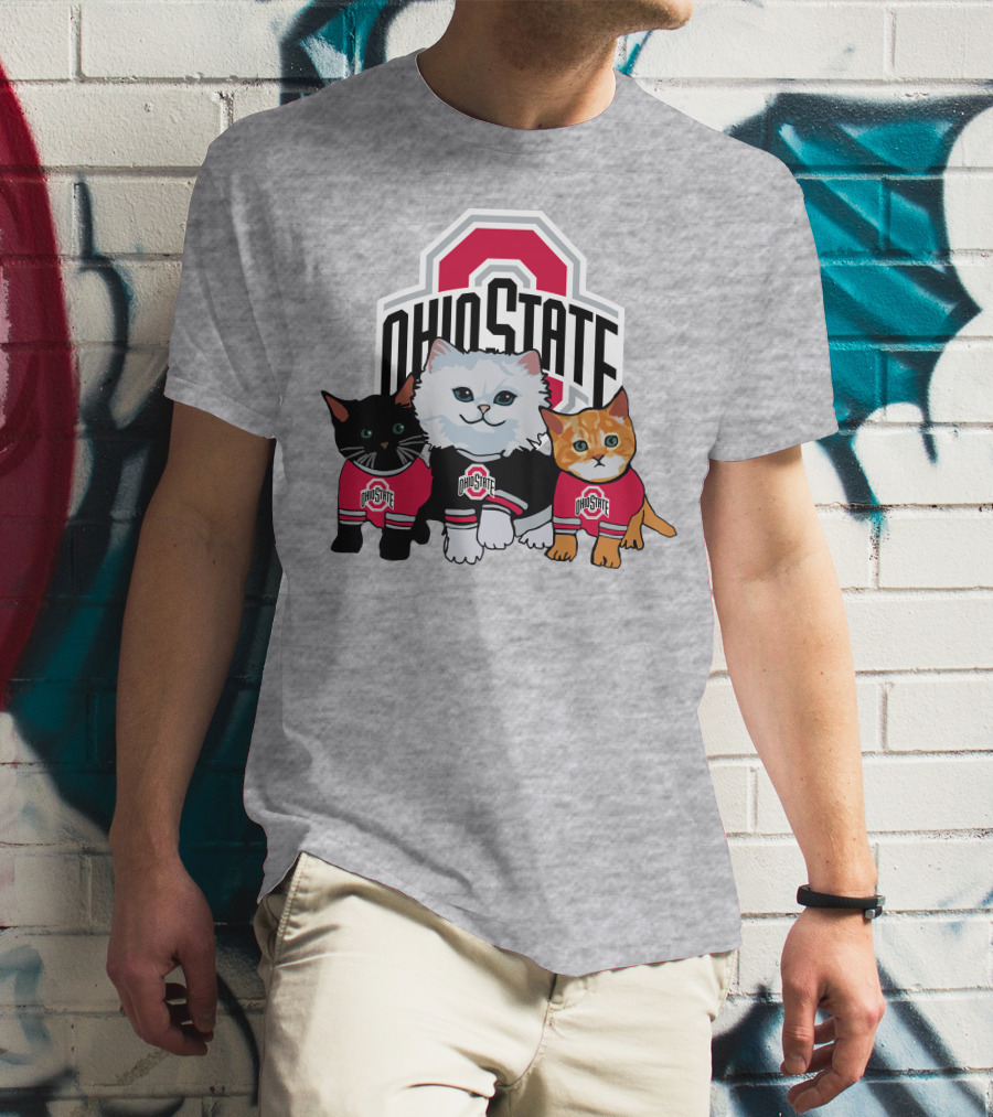 Ohio State Buckeyes Cats In Team Jerseys T-Shirt