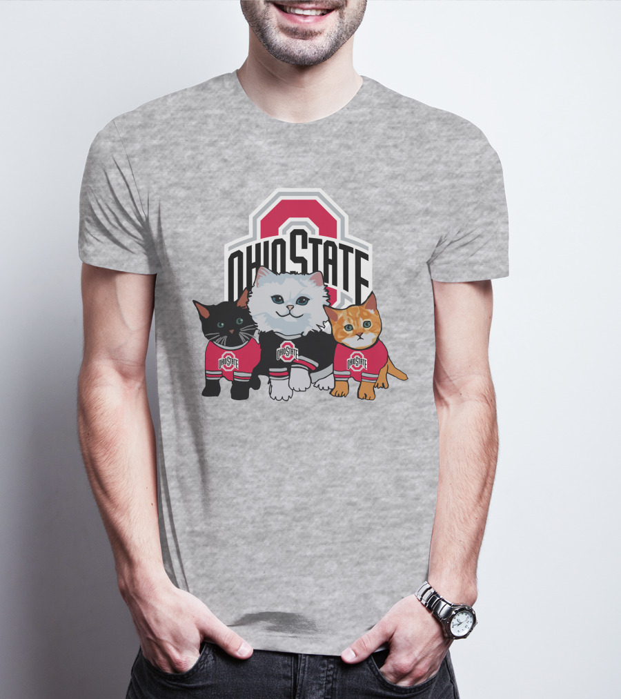 Ohio State Buckeyes Cats In Team Jerseys T-Shirt