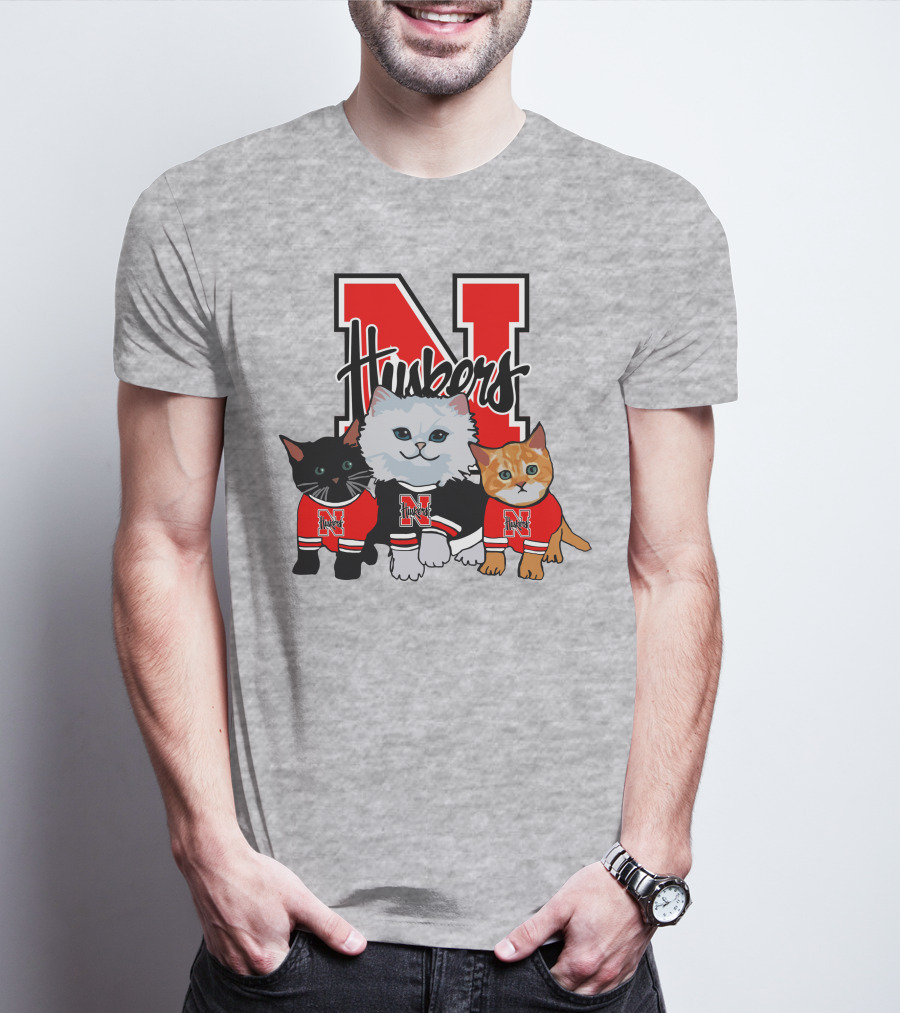 Nebraska Cornhuskers Huskers Cats In Red Jerseys T-Shirt