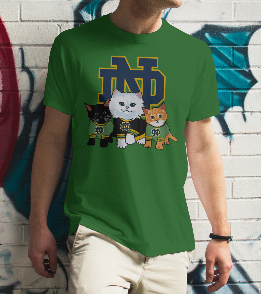Notre Dame Fighting Irish ND Cute Cats T-Shirt
