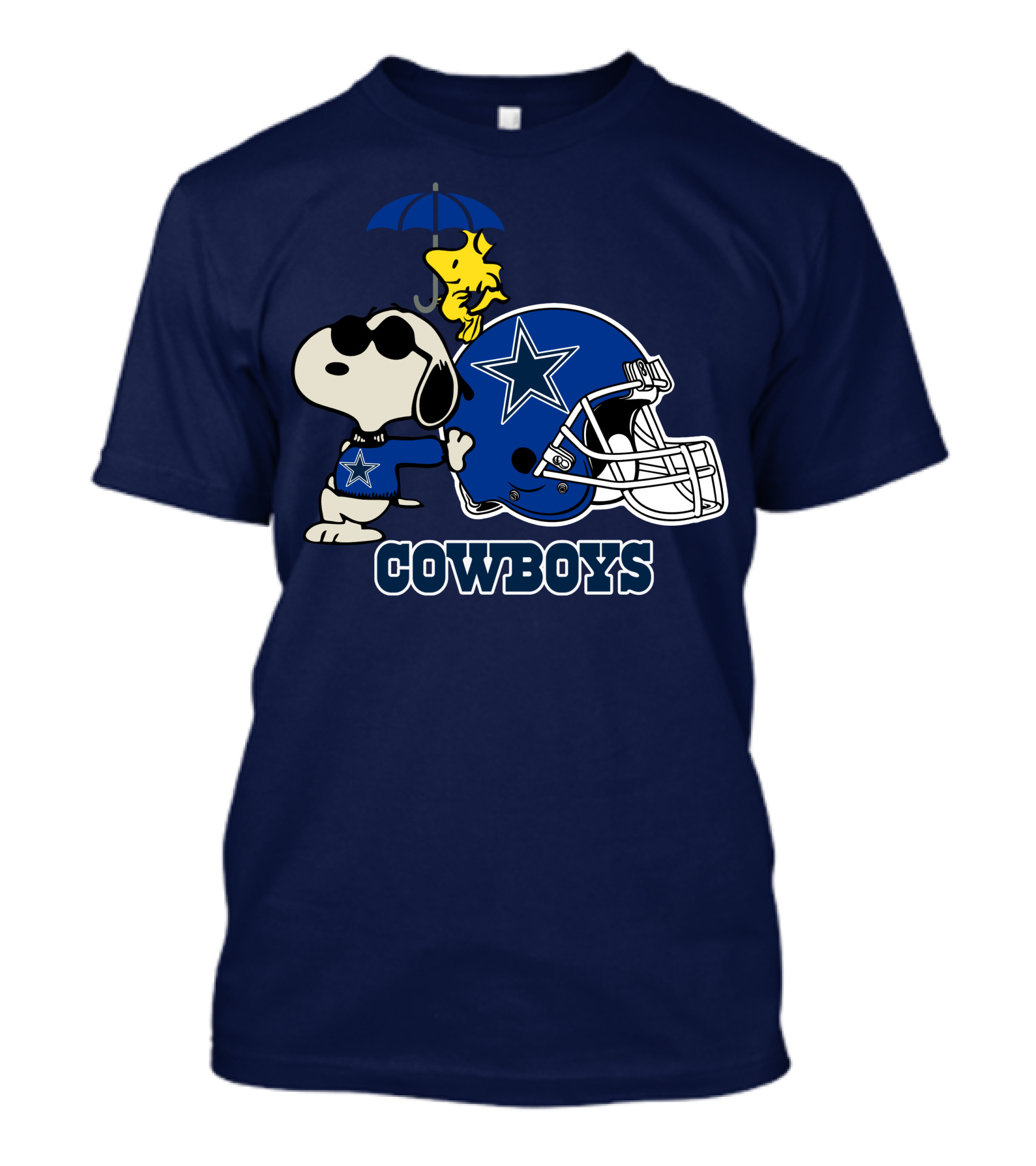 Dallas Cowboys Snoopy Woodstock Holiday Helmet T-Shirt