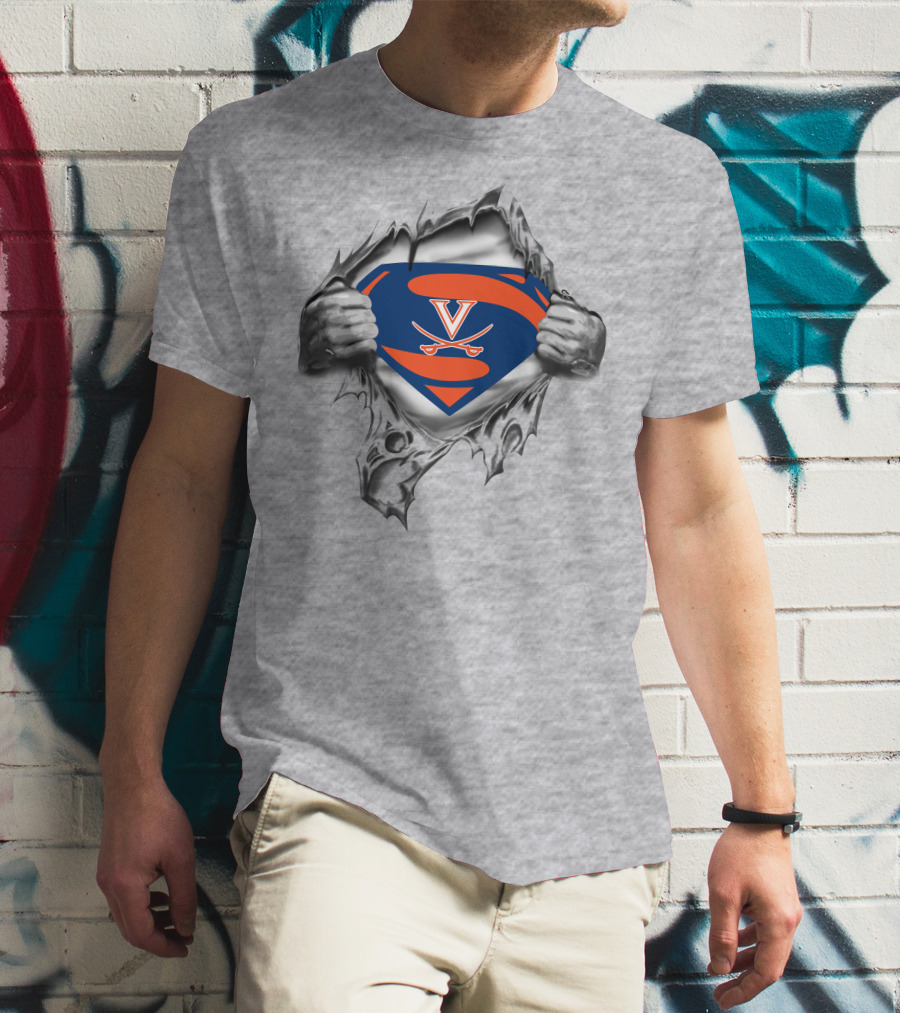 Superman Logo Virginia Cavaliers Fan Shirt 384 T-Shirt