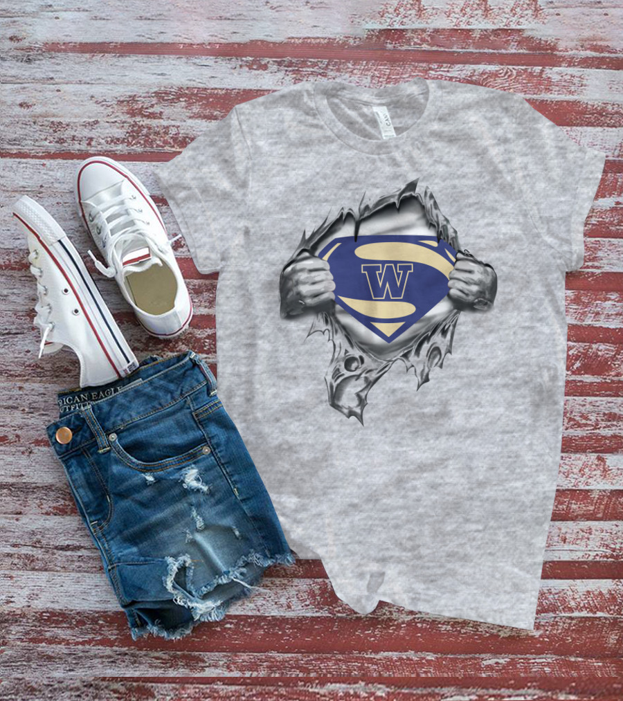381 Washington Huskies Superman Logo Fan T-Shirt