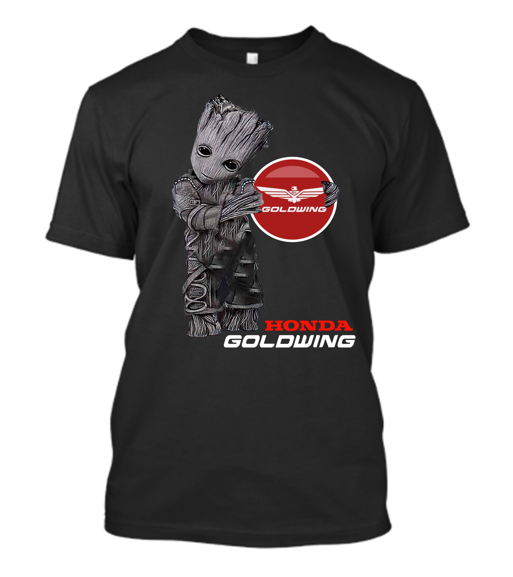 Honda Goldwing Groot Hugging Goldwing Emblem T-Shirt
