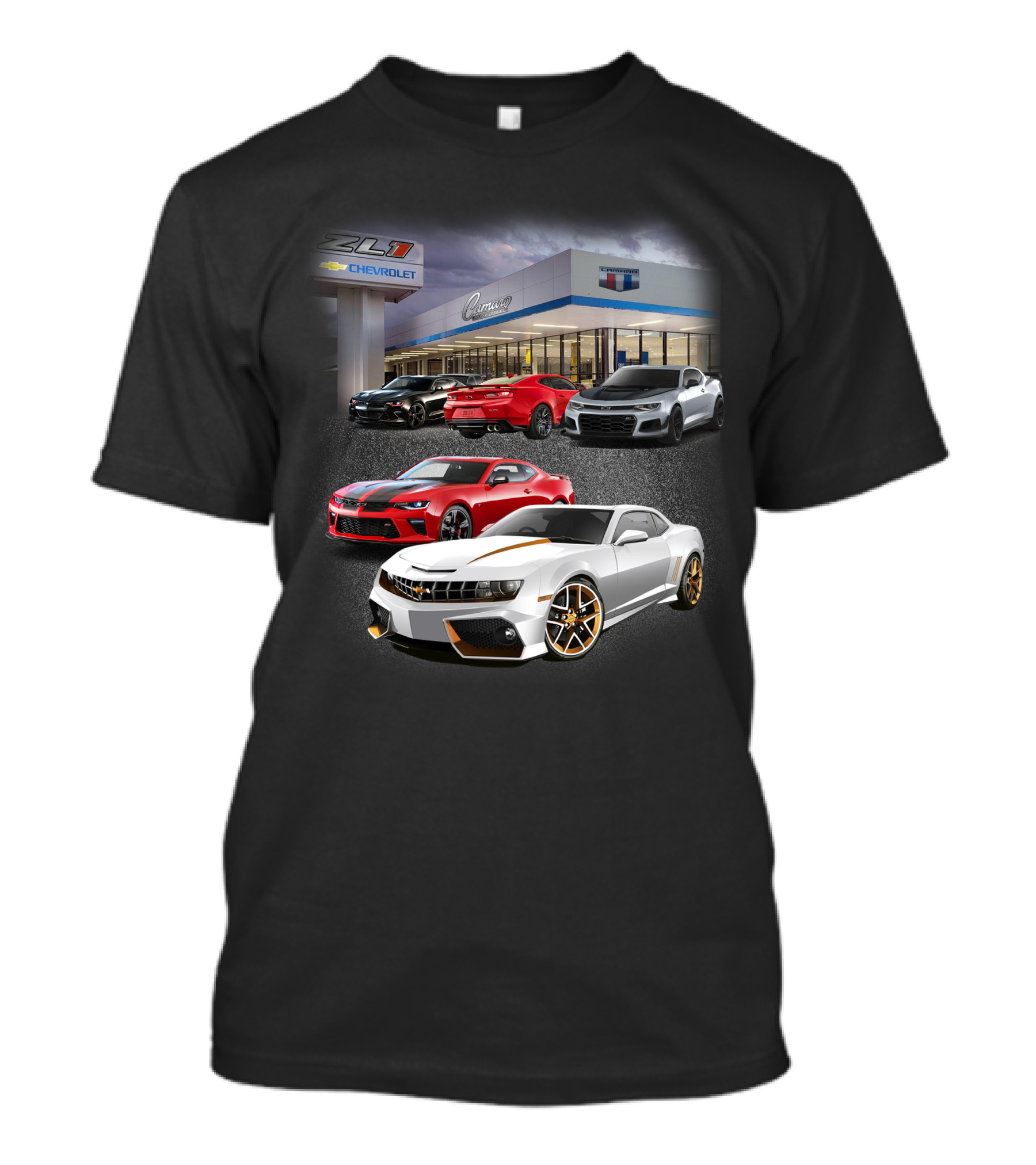 Chevrolet Camaro ZL1 Showroom Display With Multiple Models T-Shirt