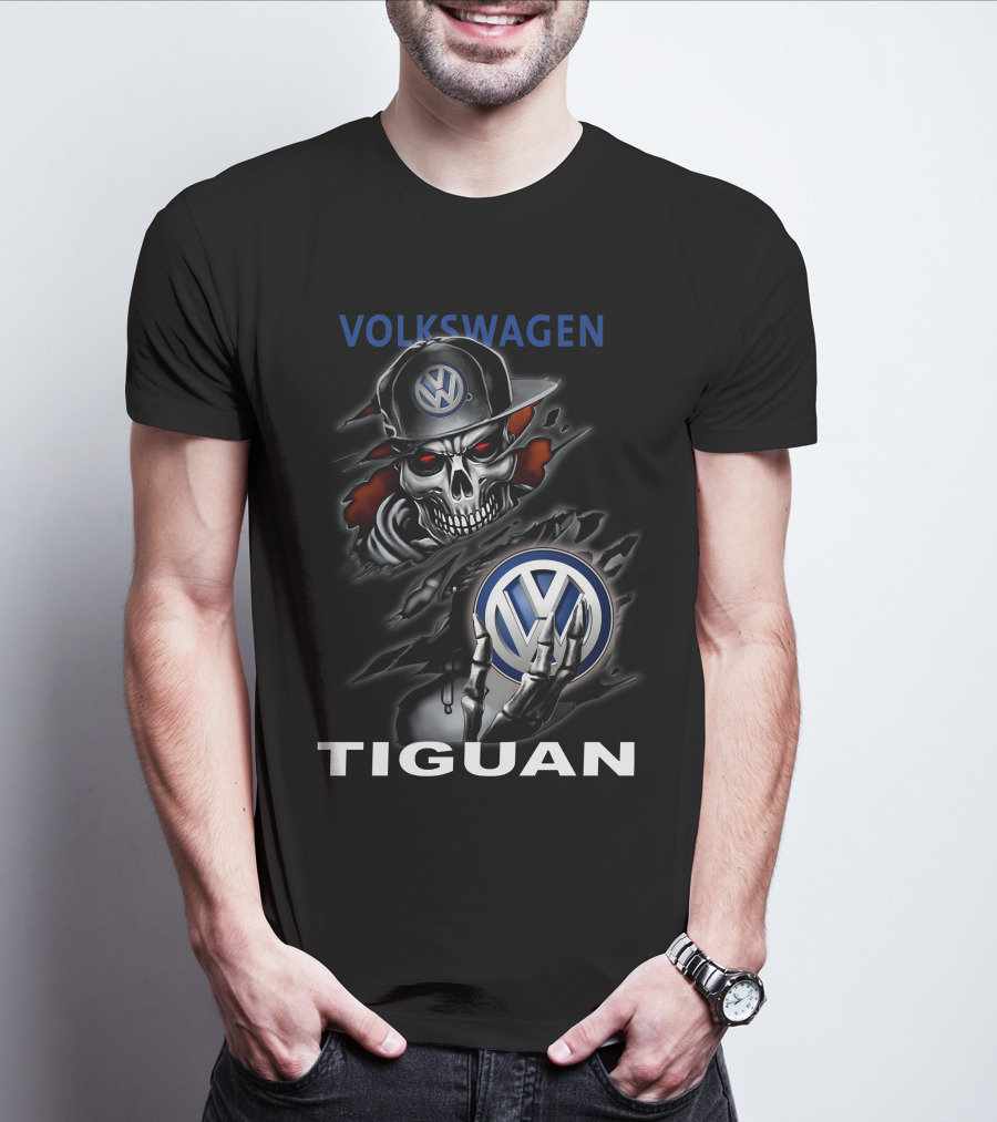 VOLKSWAGEN TIGUAN Skull Holding Emblem T-Shirt