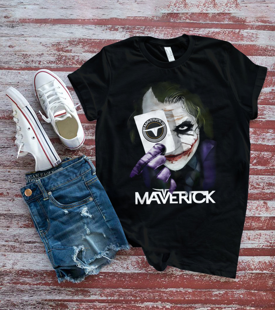 Maverick Card Joker With Iconic Face And Text T-Shirt