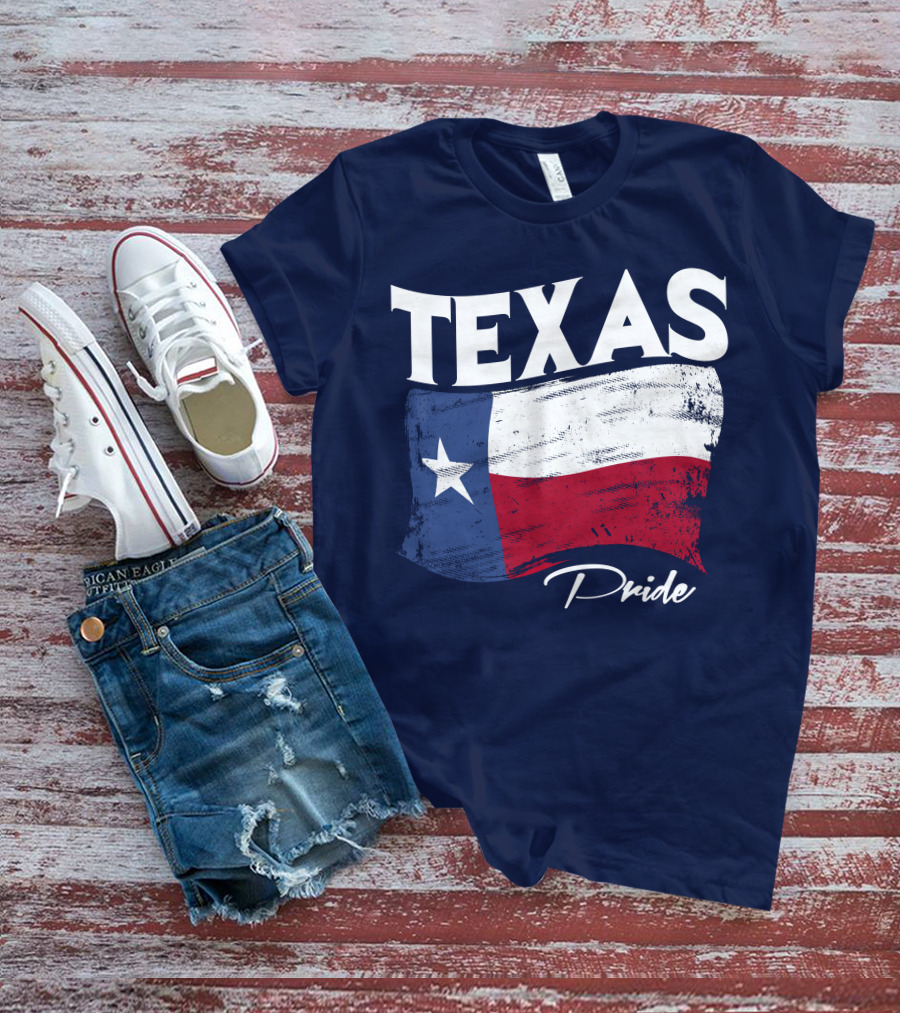 Texas Pride Lone Star Flag Bold Statement T-Shirt