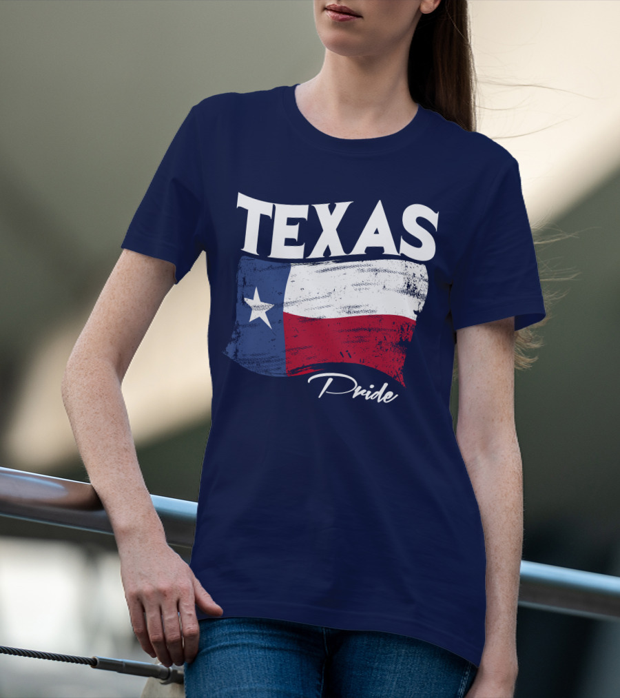 Texas Pride Lone Star Flag Bold Statement T-Shirt