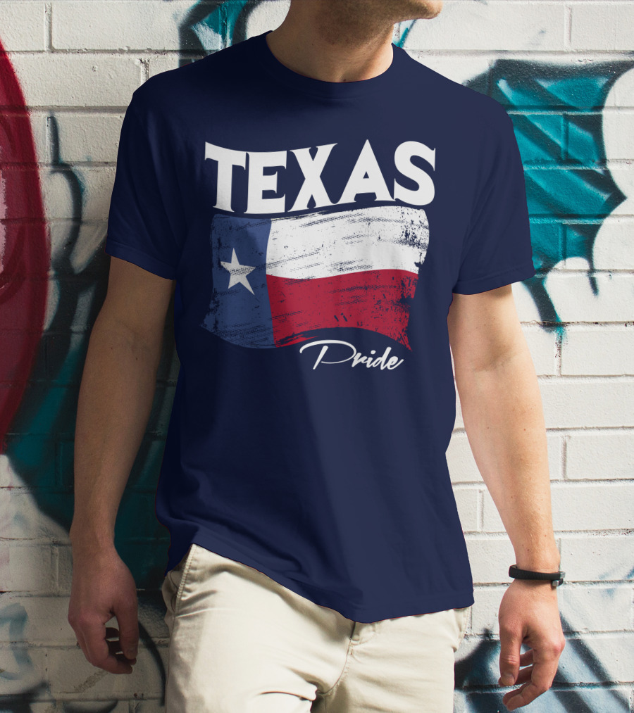 Texas Pride Lone Star Flag Bold Statement T-Shirt
