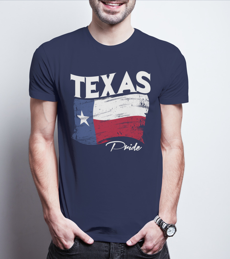 Texas Pride Lone Star Flag Bold Statement T-Shirt