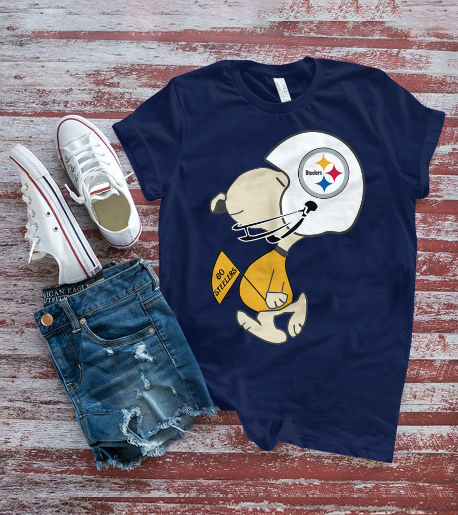 Steelers Football Helmet Go Steelers Fan T-Shirt