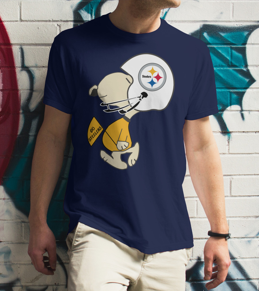 Steelers Football Helmet Go Steelers Fan T-Shirt