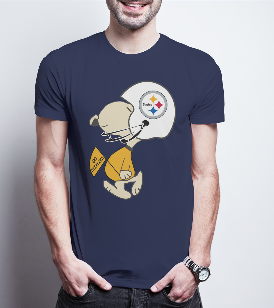 Steelers Football Helmet Go Steelers Fan T-Shirt