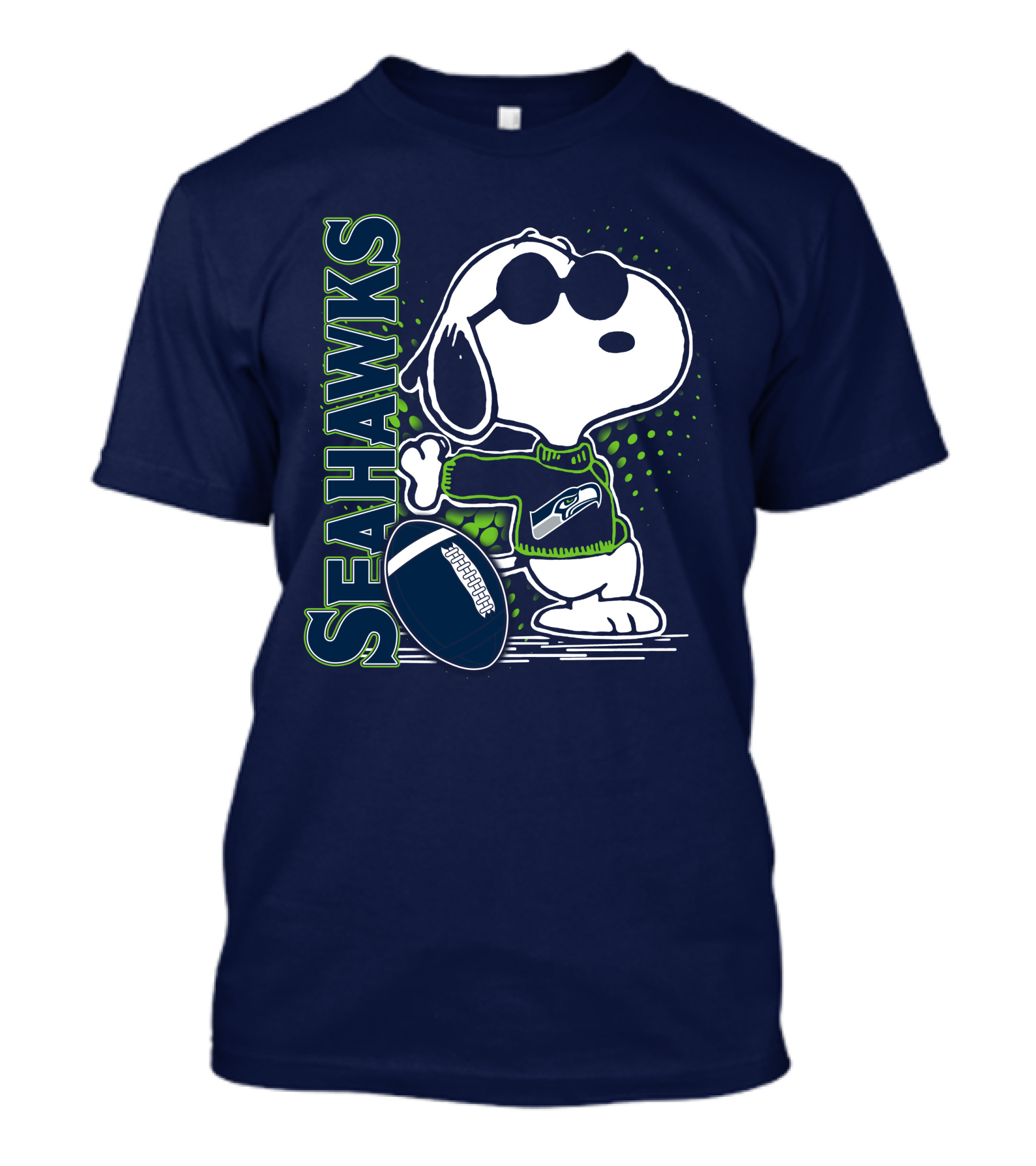 Seattle Seahawks Snoopy Football T-Shirt