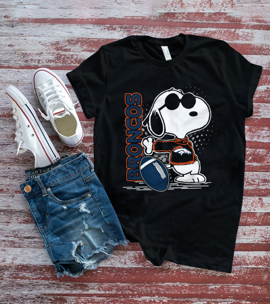Broncos Snoopy Football T-Shirt