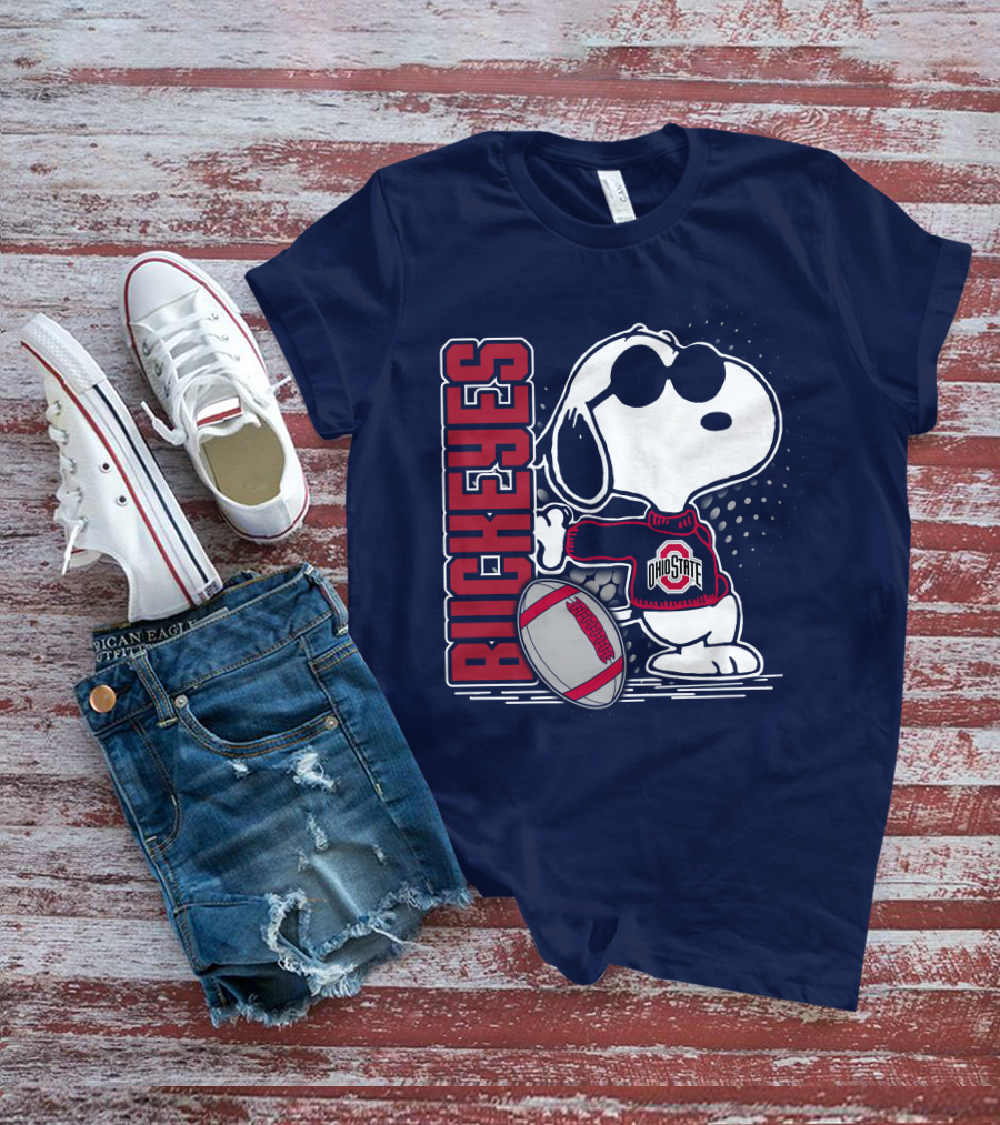 Buckeyes Ohio State Snoopy Football T-Shirt
