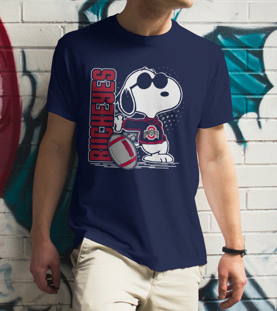 Buckeyes Ohio State Snoopy Football T-Shirt