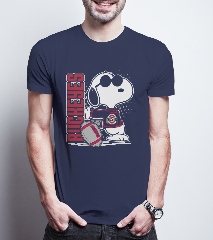 Buckeyes Ohio State Snoopy Football T-Shirt