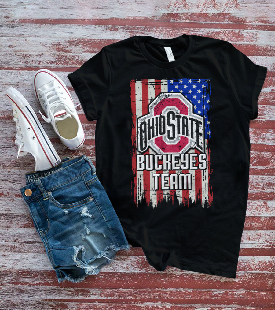Ohio State Buckeyes Team Usa Flag T-Shirt
