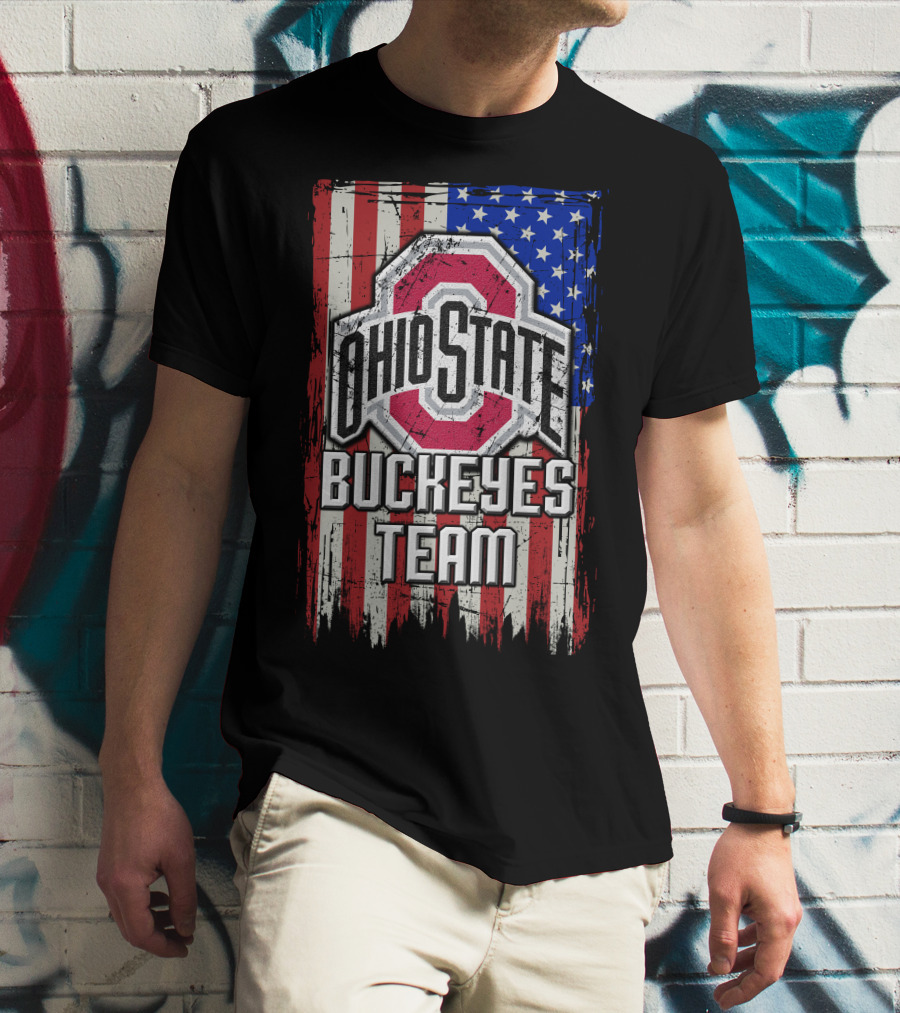 Ohio State Buckeyes Team Usa Flag T-Shirt