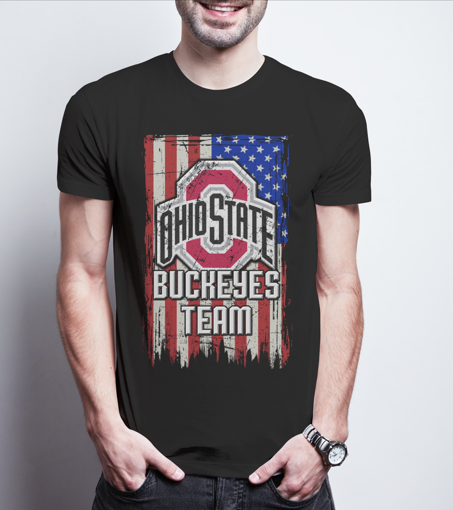 Ohio State Buckeyes Team Usa Flag T-Shirt