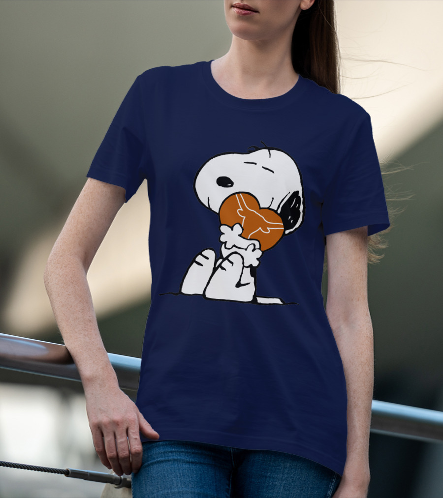 Snoopy Hugging Texas Longhorns T-Shirt