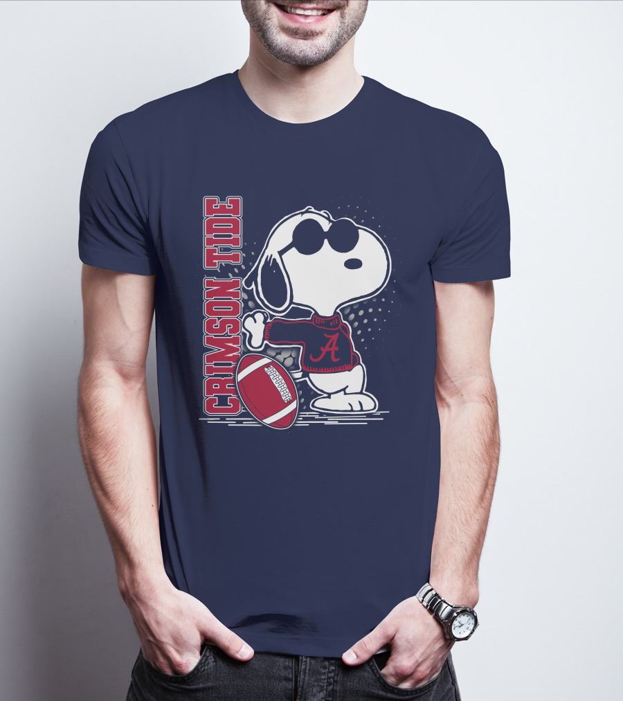 Crimson Tide Alabama Snoopy Football T-Shirt