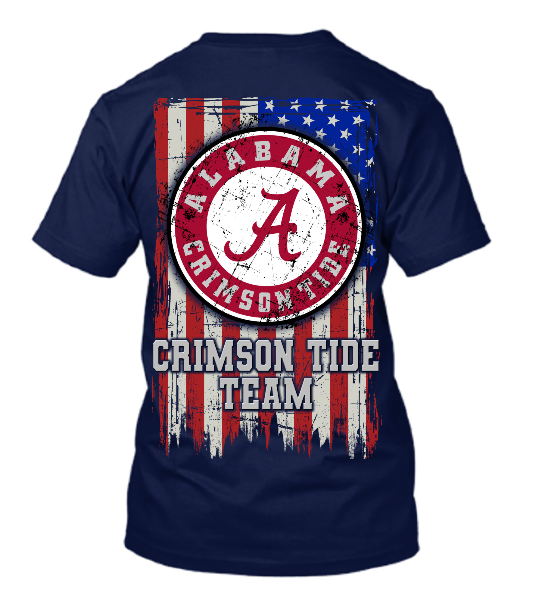 Alabama Crimson Tide Team Flag Usa T-Shirt