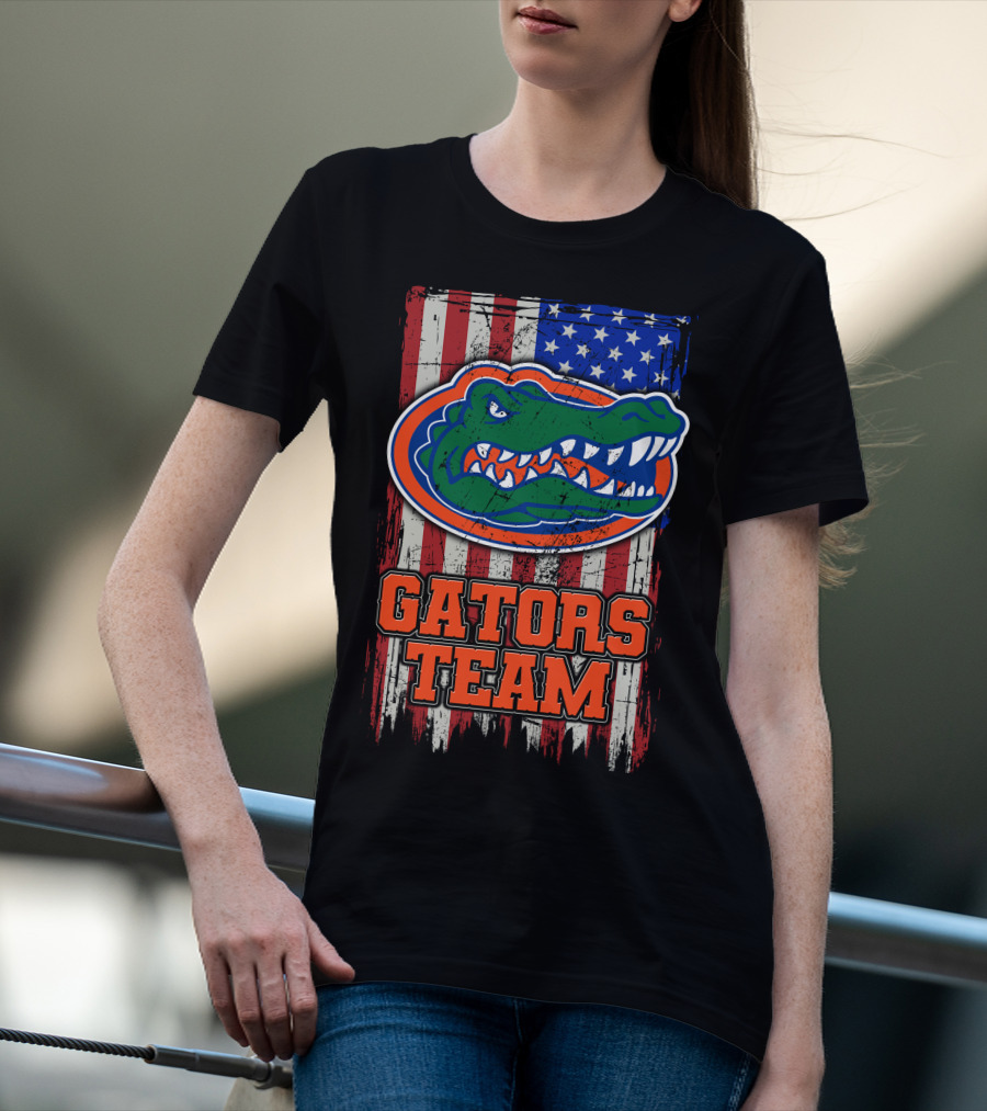 Gators Team Florida American Flag T-Shirt