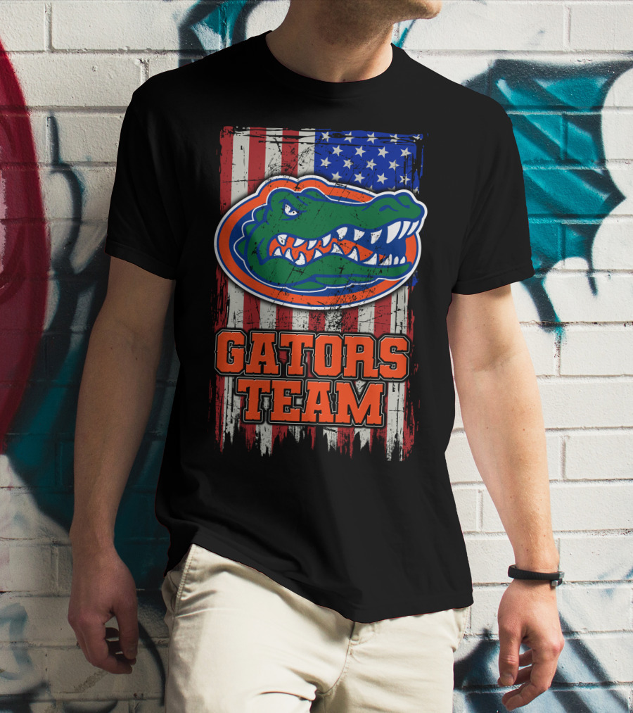 Gators Team Florida American Flag T-Shirt