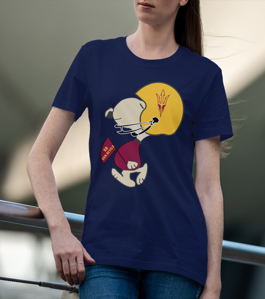Snoopy Arizona State Sun Devils Football Helmet Go Sun Devils T-Shirt