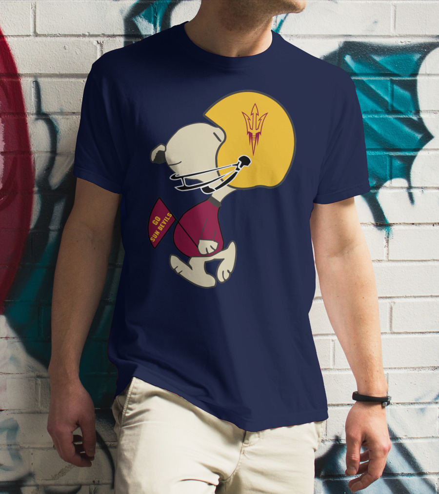 Snoopy Arizona State Sun Devils Football Helmet Go Sun Devils T-Shirt