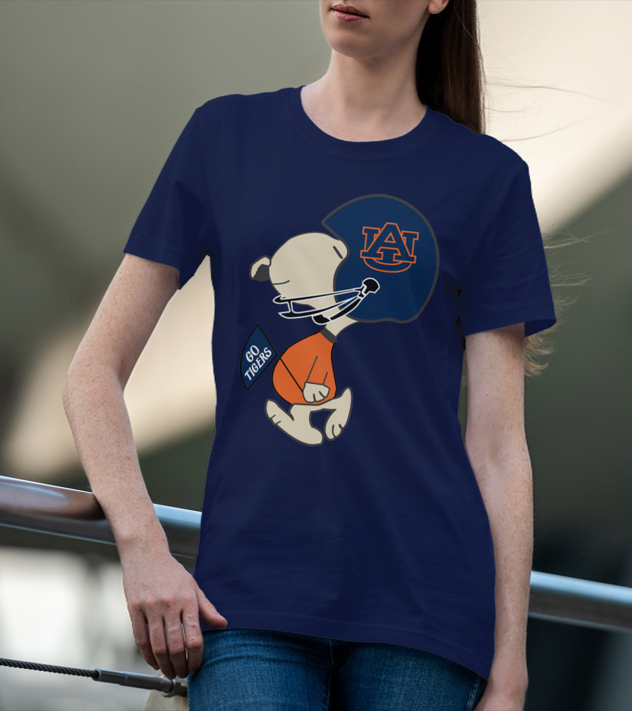 Go Tigers Auburn University Football Snoopy T-Shirt