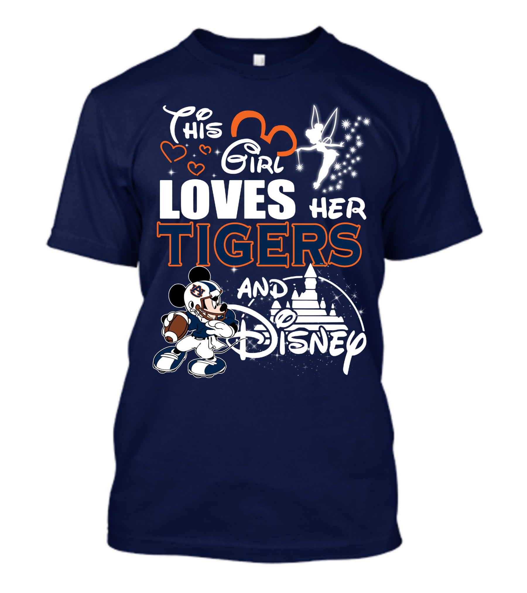 This Girl Loves Her Auburn Tigers And Disney T-Shirt