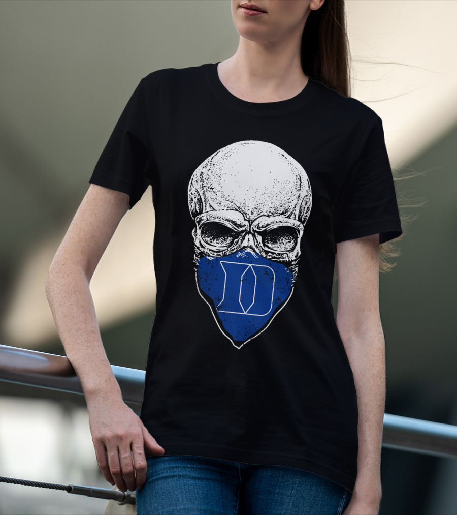 Duke Blue Devils D Logo Skull T-Shirt