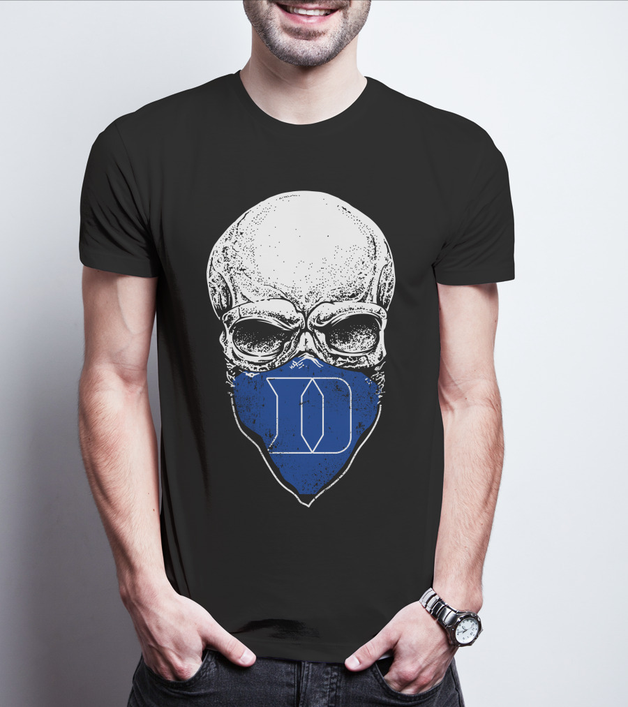 Duke Blue Devils D Logo Skull T-Shirt