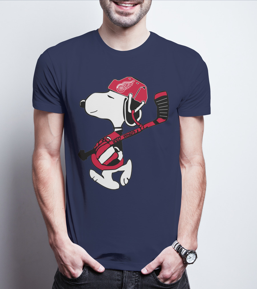 Snoopy Detroit Red Wings Hockey Enthusiast T-Shirt