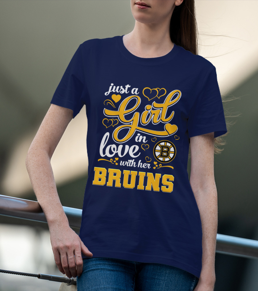 Just A Girl In Love With Her Boston Bruins T-Shirt