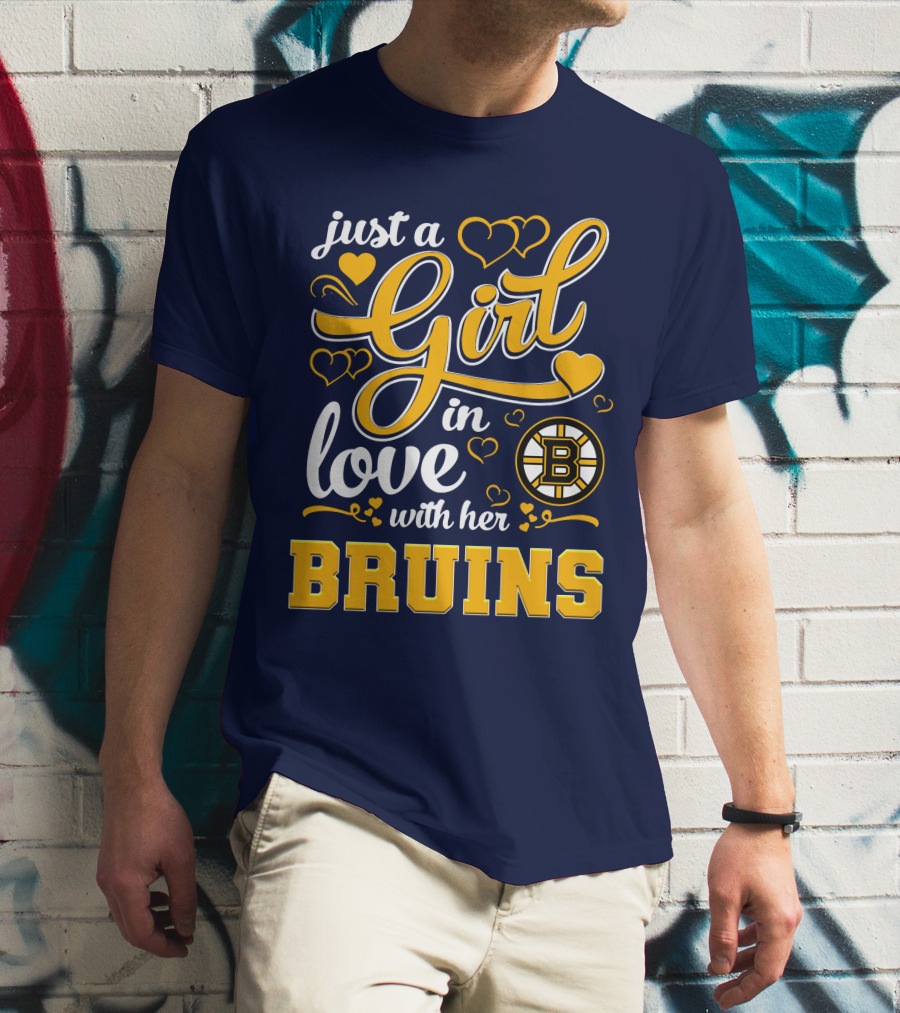 Just A Girl In Love With Her Boston Bruins T-Shirt