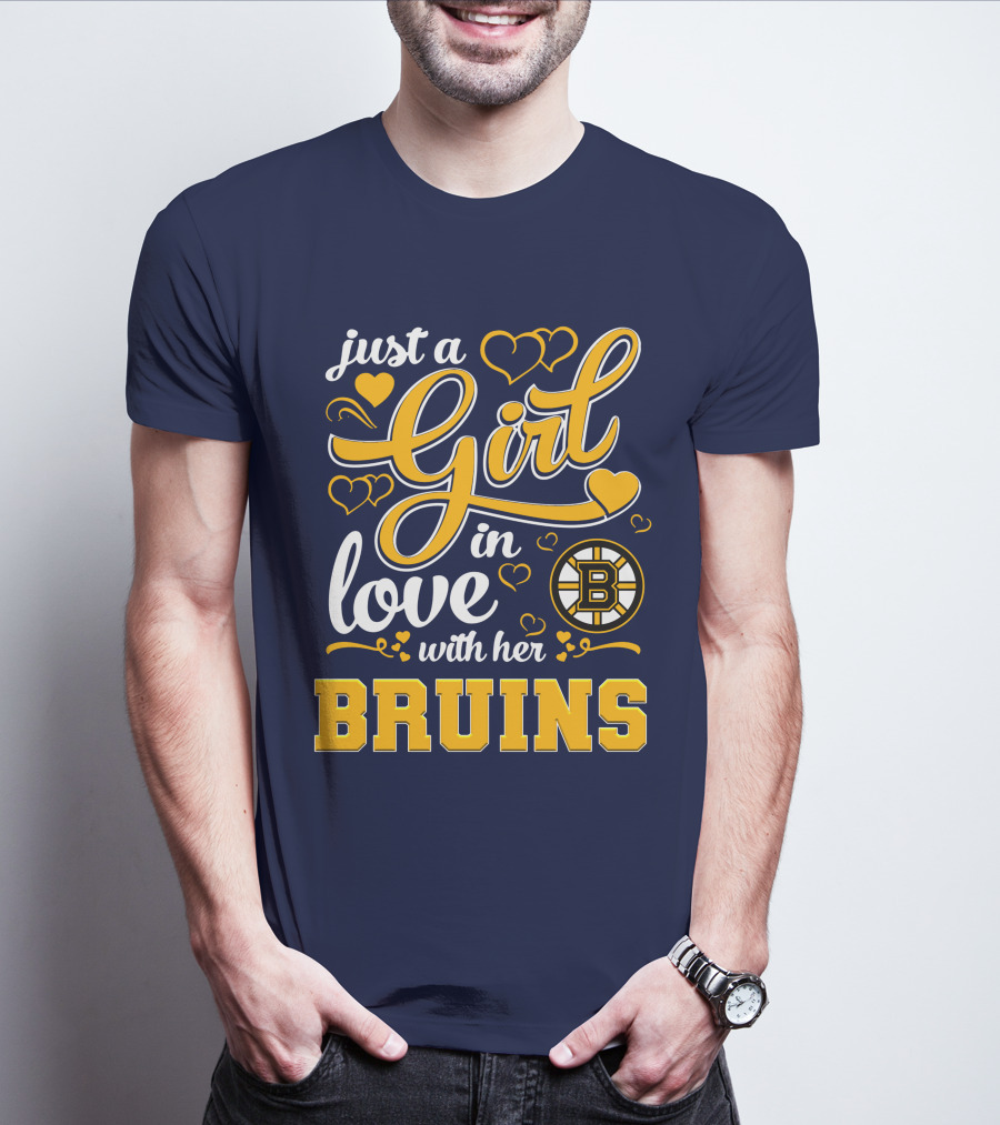 Just A Girl In Love With Her Boston Bruins T-Shirt