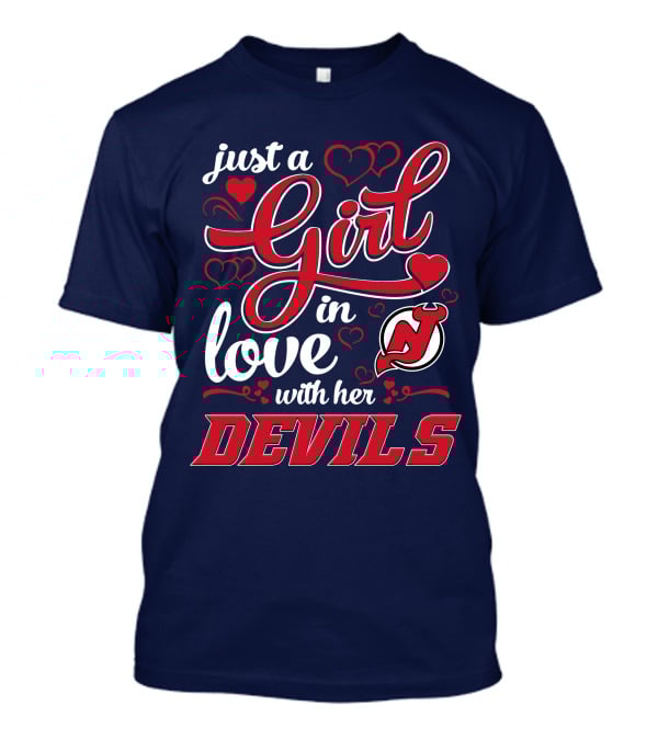 Just A Girl In Love With Her New Jersey Devils T-Shirt