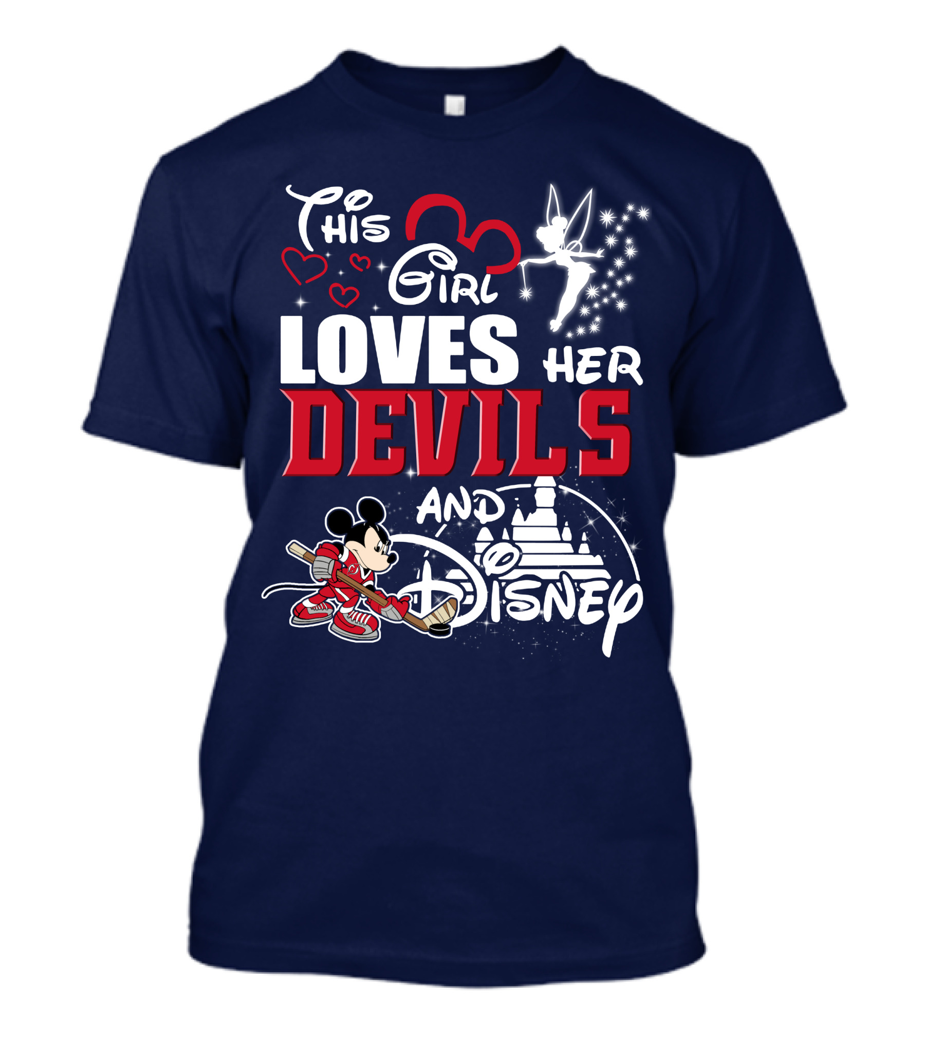 This Girl Loves Her Devils And Disney T-Shirt