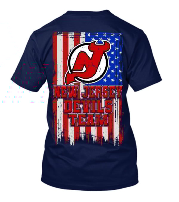 New Jersey Devils Team American Flag T-Shirt