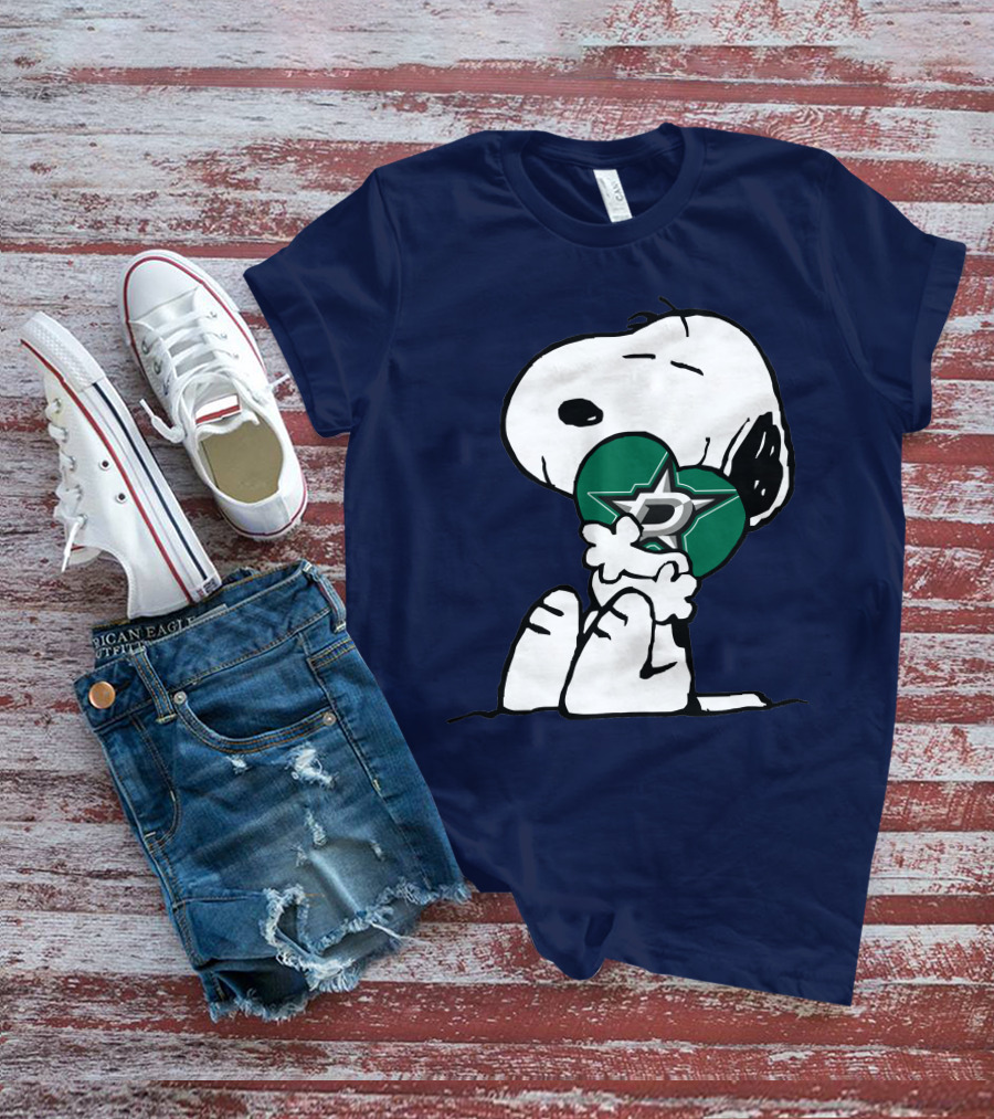 Snoopy Hugging Dallas Stars T-Shirt