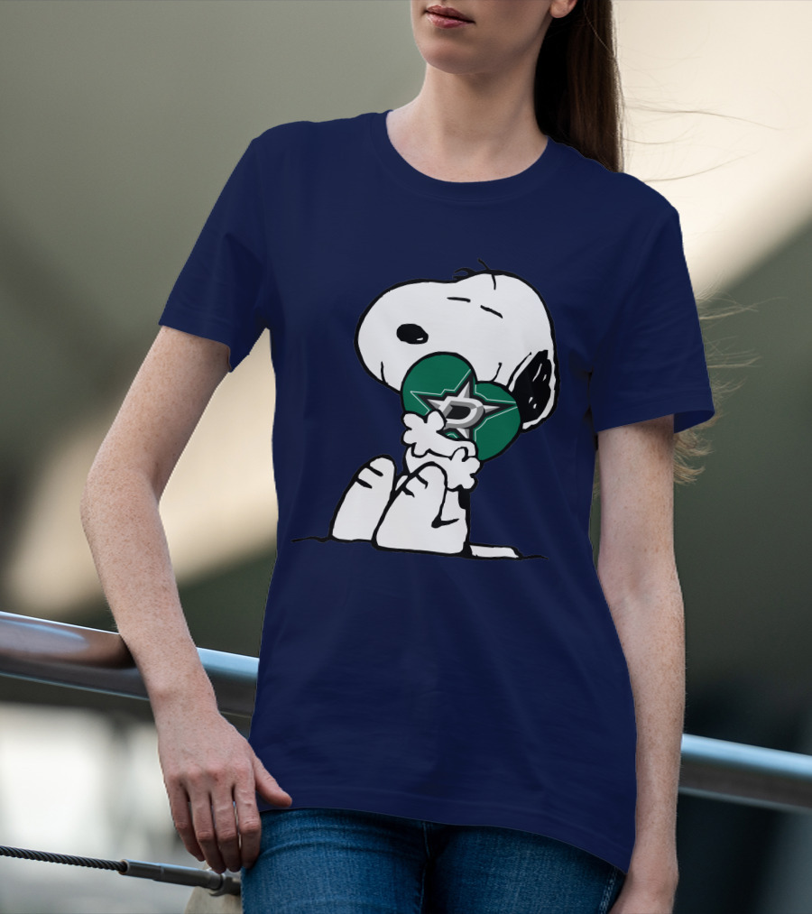 Snoopy Hugging Dallas Stars T-Shirt